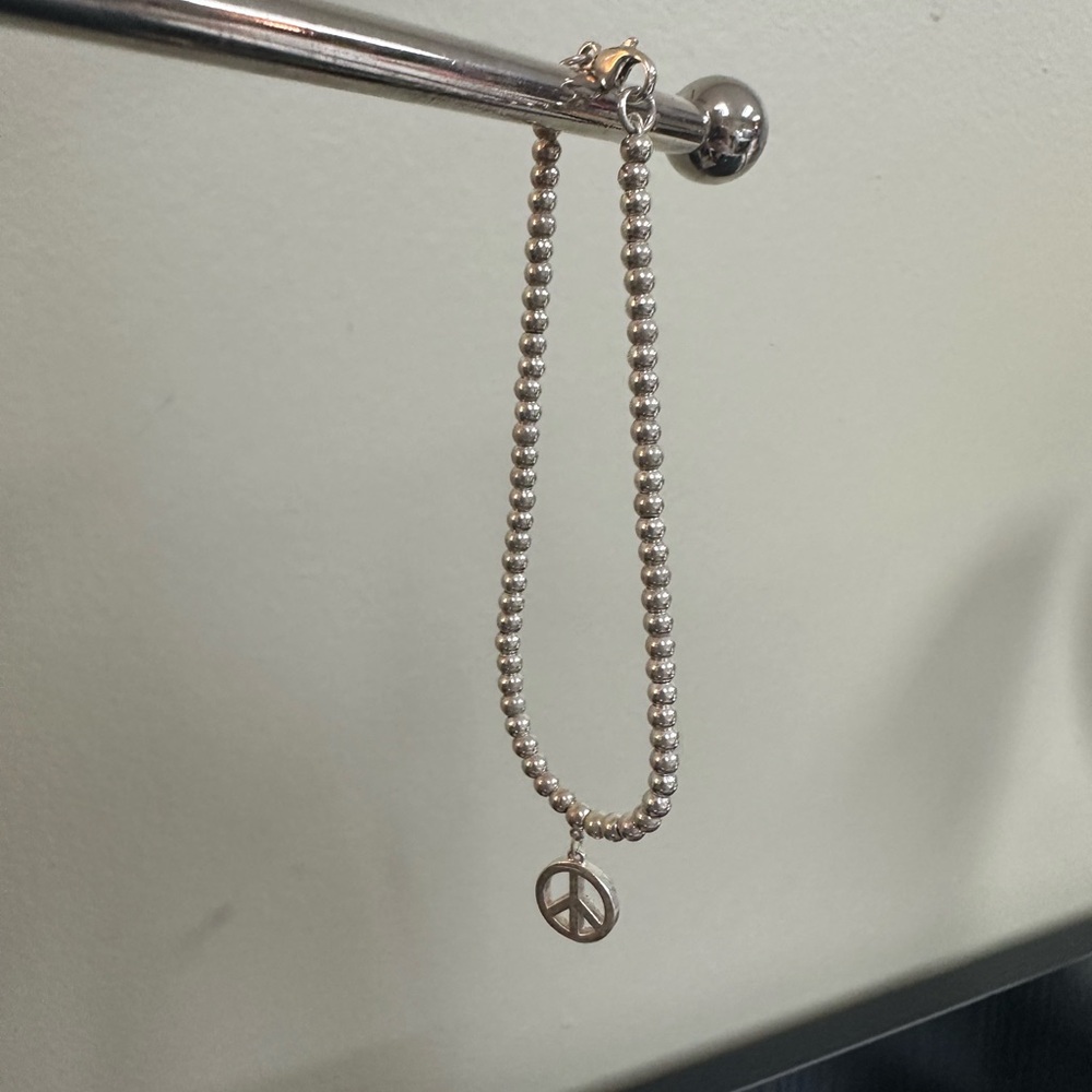 Tiffany & Co. Beaded Bracelet with Peace Charm